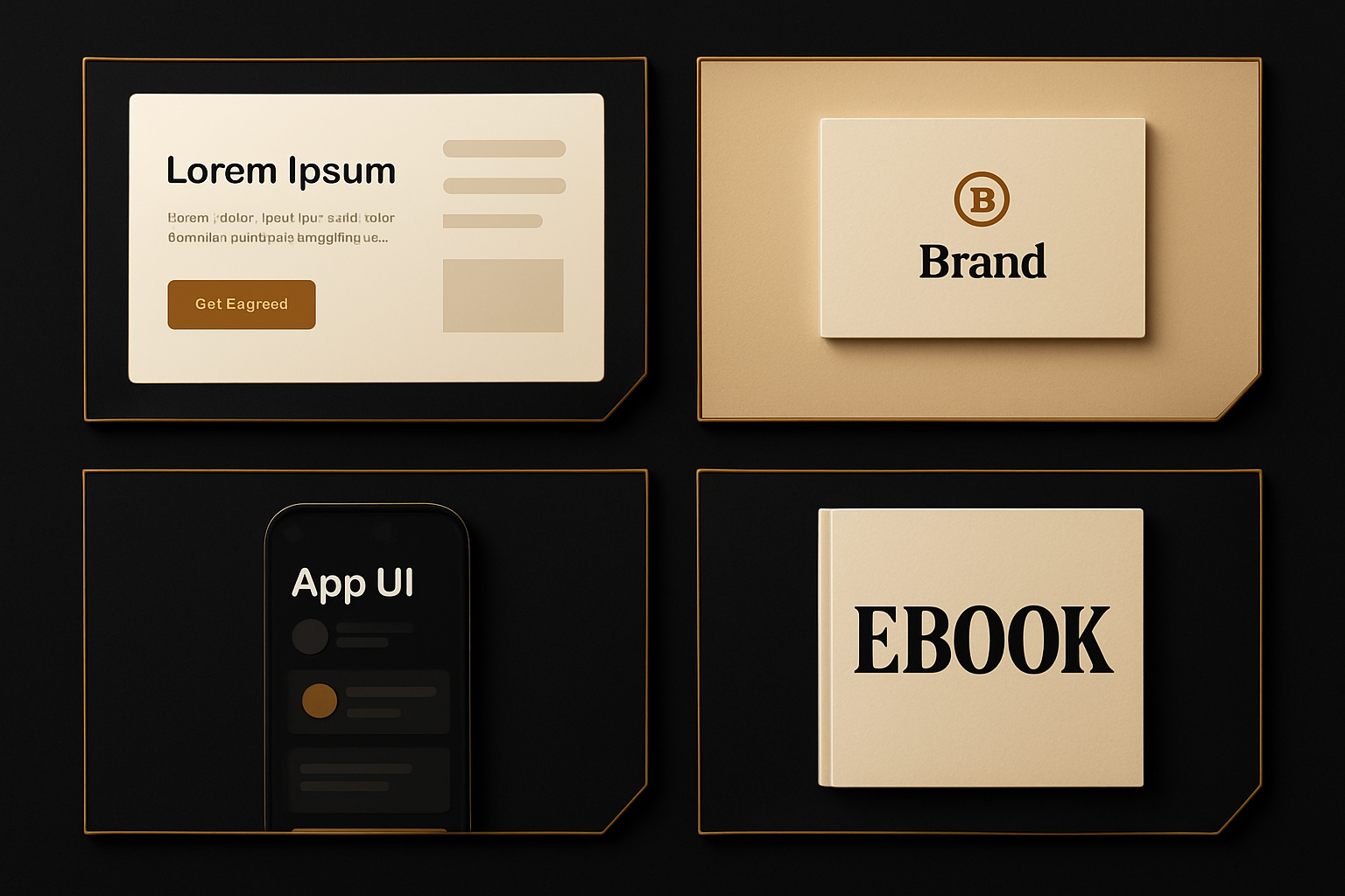 Portfolio preview — website templates, branding assets, and UI designs from The Vault